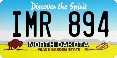 ND license plate IMR894
