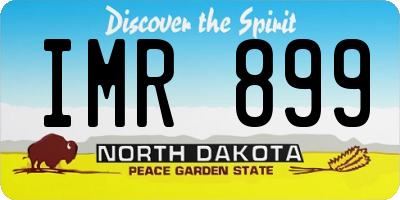 ND license plate IMR899