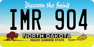 ND license plate IMR904