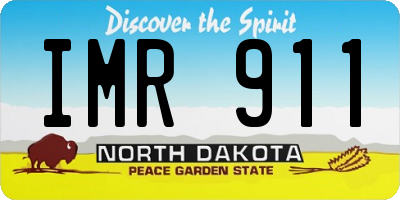 ND license plate IMR911