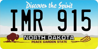 ND license plate IMR915