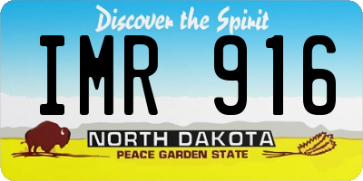 ND license plate IMR916