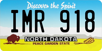 ND license plate IMR918
