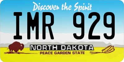 ND license plate IMR929