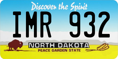 ND license plate IMR932
