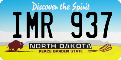 ND license plate IMR937