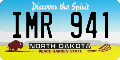 ND license plate IMR941