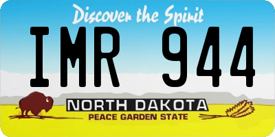 ND license plate IMR944