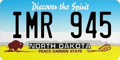 ND license plate IMR945