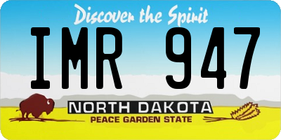 ND license plate IMR947
