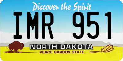 ND license plate IMR951