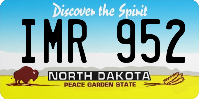 ND license plate IMR952