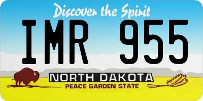ND license plate IMR955