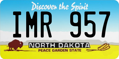 ND license plate IMR957