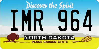 ND license plate IMR964