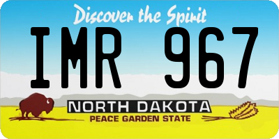 ND license plate IMR967
