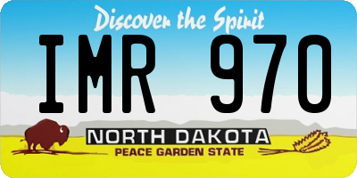 ND license plate IMR970
