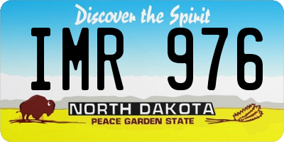 ND license plate IMR976