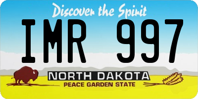 ND license plate IMR997