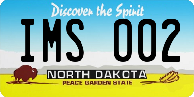 ND license plate IMS002