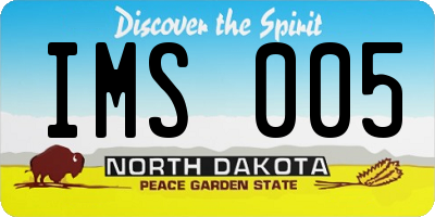 ND license plate IMS005