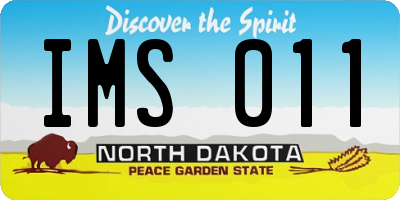 ND license plate IMS011