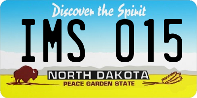 ND license plate IMS015