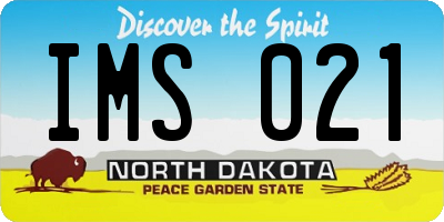 ND license plate IMS021