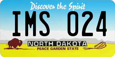 ND license plate IMS024