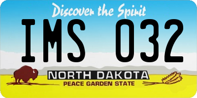 ND license plate IMS032
