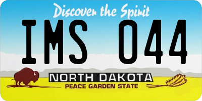 ND license plate IMS044