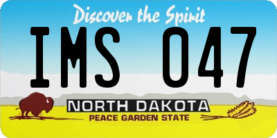ND license plate IMS047