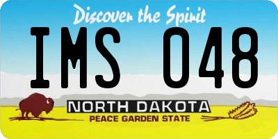 ND license plate IMS048
