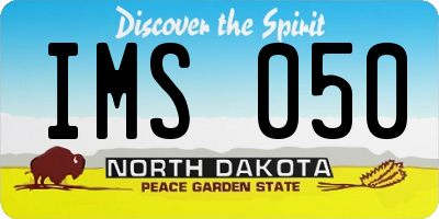 ND license plate IMS050