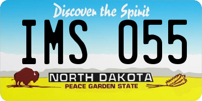 ND license plate IMS055