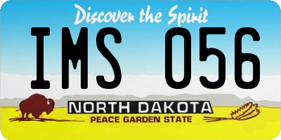 ND license plate IMS056