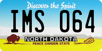 ND license plate IMS064