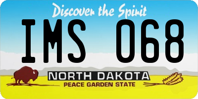 ND license plate IMS068