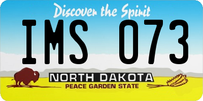 ND license plate IMS073