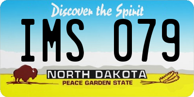 ND license plate IMS079