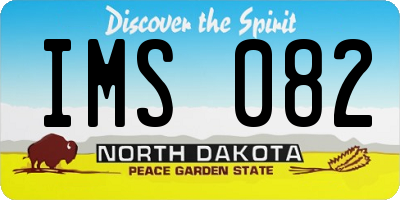 ND license plate IMS082