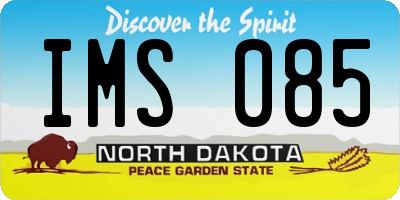 ND license plate IMS085