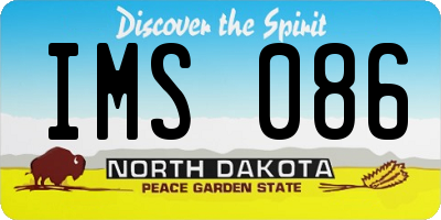 ND license plate IMS086