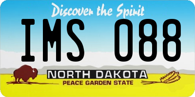 ND license plate IMS088