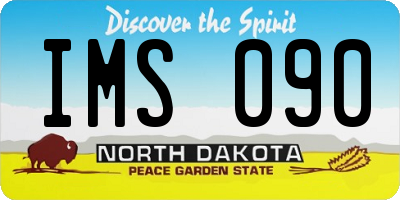 ND license plate IMS090
