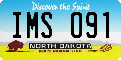 ND license plate IMS091
