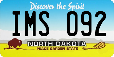 ND license plate IMS092