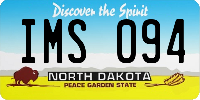 ND license plate IMS094
