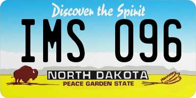 ND license plate IMS096