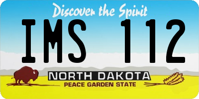 ND license plate IMS112
